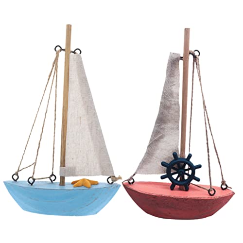 MAGICLULU 2Stücke Segelboot Modelle Mediterrane Segelboot Dekoration Für Schreibtisch Nautisches Segelboot Ornament Und Handgefertigtes Wohnaccessoire MAGICLULU 2Stücke Segelboot Modelle Mediterrane Segelboot Dekoration Für Schreibtisch Nautisches Segelboot Ornament Und Handgefertigtes Wohnaccessoire von MAGICLULU