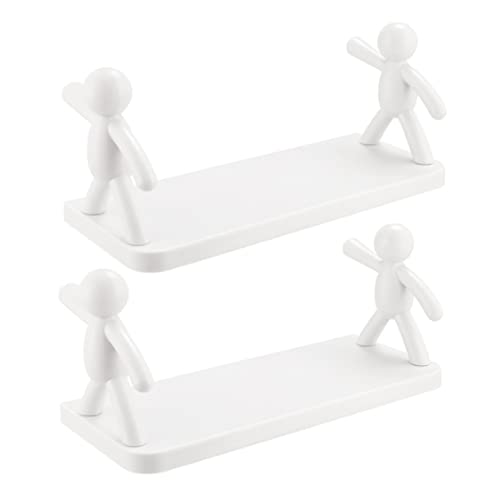 MAGICLULU 2stücke Schwebendes Wandregal Für Badezimmer Kleines Dekoratives Regal Wandregal Schwebende Regale Für Lagerung in Küche Bad Zimmer von MAGICLULU