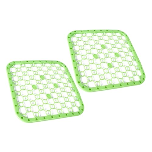 MAGICLULU 2stücke Abflussmatte Rutschfest Für Obst Gemüse Multifunktionale Geschirrmatte Abtropfmatte Hitzebeständig Geeignet Für Küche Zuhause Camping von MAGICLULU