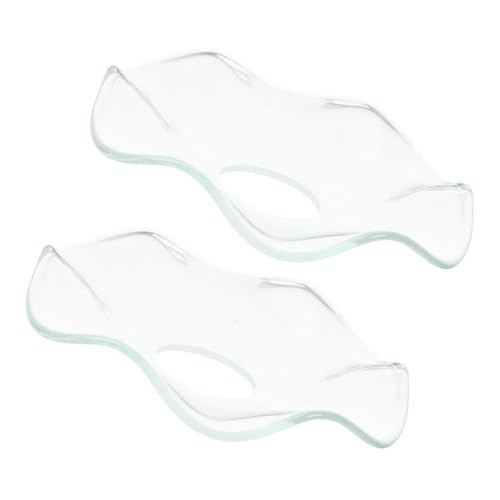 MAGICLULU 2stücke Klarglas-kerzenteller Wachs-tropffänger-Ringe Glas-kerzenständer-Schutz Kegelkerzenhalter Wachsfänger-zubehör Kerzenwachsfänger Tropfenfängerringe Kerzenplatte von MAGICLULU