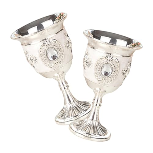 MAGICLULU 2stücke Weinkelche Legierungskelch Vintage Weinbecher Haushalts Tasse Desktop Schmuck Unzerbrechlich Stilvolle Tasse MAGICLULU 2stücke Weinkelche Legierungskelch Vintage Weinbecher Haushalts Tasse Desktop Schmuck Unzerbrechlich Stilvolle Tasse von MAGICLULU