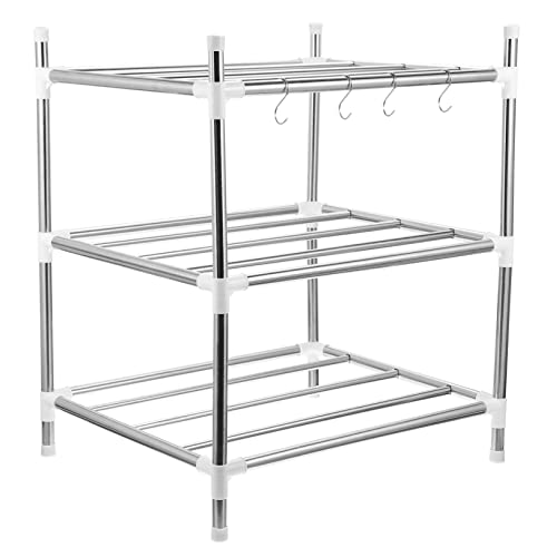 MAGICLULU 1stück Lagiges Küchenregal Aus Edelstahl Multifunktionales Stauraumregal Für Platzsparende Aufbewahrung Von Küchenutensilien Und Geräten MAGICLULU 1stück Lagiges Küchenregal Aus Edelstahl Multifunktionales Stauraumregal Für Platzsparende Aufbewahrung Von Küchenutensilien Und Geräten von MAGICLULU