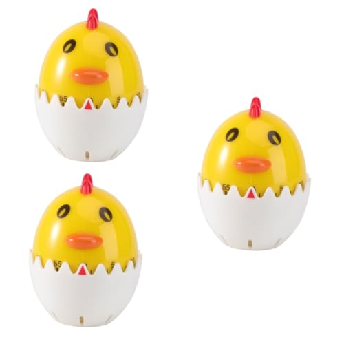 MAGICLULU 3 Stücke Timer Uhr Countdown-Timer Alarm Mechanischer Küchentimer Eierschale Huhn Stil Kochzeiterinnerung MAGICLULU 3 Stücke Timer Uhr Countdown-Timer Alarm Mechanischer Küchentimer Eierschale Huhn Stil Kochzeiterinnerung von MAGICLULU
