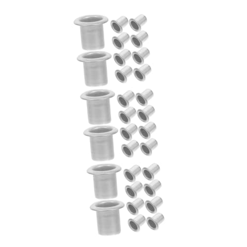 MAGICLULU 3 Sätze Metall Kandelaber Liner Leuchter Tassen Kerze Tropf Tasse Kerze Tasse Silber Aluminium Legierung Stück * 3 von MAGICLULU
