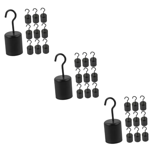 MAGICLULU 3 Sätze Schwarze Aufhängungshaken Für Außenlichter Retro Hanfseil Kabelhalterung Für Garten Und Innenbeleuchtung Für Kronleuchter Und Laternen 10 Stück * 3 von MAGICLULU