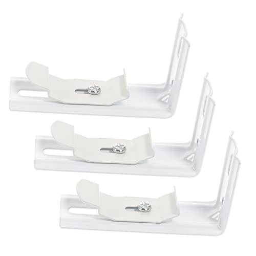 MAGICLULU 3 Sätze Vertikale Vorhangklasse Blackout Lamellen Fenster Vertikale Blinds Ersatzteile Vertikaler Blindersatz Kit Reparaturträger Für Vertikaljalousien Eisen Weiß 3 Paare * 3 von MAGICLULU