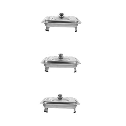 MAGICLULU 3 Stck Buffetplatte Rechteckig mit Transparentem Deckel Robustes Tablett für Catering Aufbewahrung Leicht und Poliert für Kantinen und Buffets MAGICLULU 3 Stck Buffetplatte Rechteckig mit Transparentem Deckel Robustes Tablett für Catering Aufbewahrung Leicht und Poliert für Kantinen und Buffets von MAGICLULU