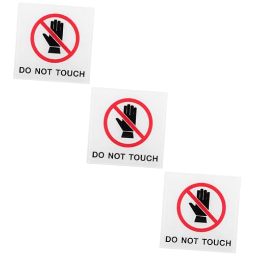 MAGICLULU 3 Stück Achtung Selbstklebendes Warnschild Nicht Berühren Robustes Sicherheitszeichen für Gefährliche Geräte Einfach Anzubringen Entfernen für und Außenbereiche von MAGICLULU