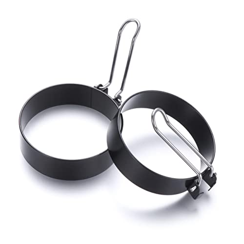 MAGICLULU 3 Stück Eierform Antihaft Pfannkuchenring mit Drehbarem Griff für Eier und Pfannkuchen der Küche von MAGICLULU