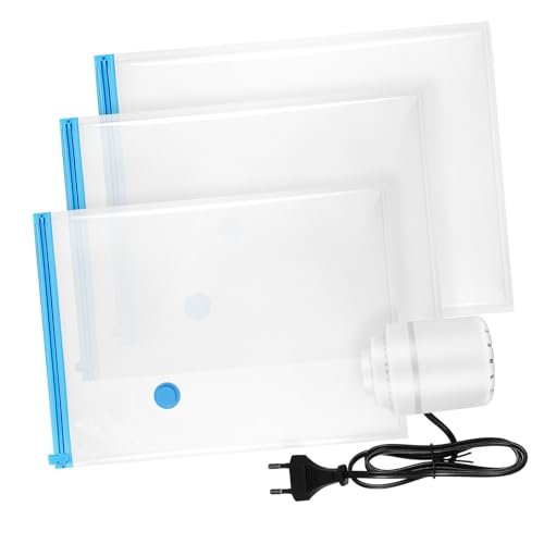 MAGICLULU 3 Stück Elektrischer Pumpe Wiederverwendbare Kompressionsbeutel aus Pa PE für Kleidung und Bettwäsche Luftdichtes Reise Aufbewahrungssystem Platzsparend und Vielseitig Einsetzbar MAGICLULU 3 Stück Elektrischer Pumpe Wiederverwendbare Kompressionsbeutel aus Pa PE für Kleidung und Bettwäsche Luftdichtes Reise Aufbewahrungssystem Platzsparend und Vielseitig Einsetzbar von MAGICLULU