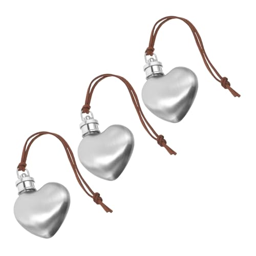 MAGICLULU 3 Stück Herzförmige Edelstahl Mini Flachmänner mit Spiegel-effekt Leicht Tragbare Taschenflasche für Damen und Herren für Camping Outdoor und Geschenkideen MAGICLULU 3 Stück Herzförmige Edelstahl Mini Flachmänner mit Spiegel-effekt Leicht Tragbare Taschenflasche für Damen und Herren für Camping Outdoor und Geschenkideen von MAGICLULU