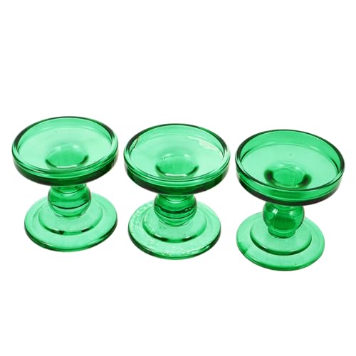 MAGICLULU 3 Stück Kerzenhalter aus Glas Partydekoration hochzeitsdekoration Gläser Dekorationen goldene Kerzenhalter Platte Teelicht Kerze mit Ornament Stumpenkerzenhalter Kerzenbasis Green MAGICLULU 3 Stück Kerzenhalter aus Glas Partydekoration hochzeitsdekoration Gläser Dekorationen goldene Kerzenhalter Platte Teelicht Kerze mit Ornament Stumpenkerzenhalter Kerzenbasis Green von MAGICLULU
