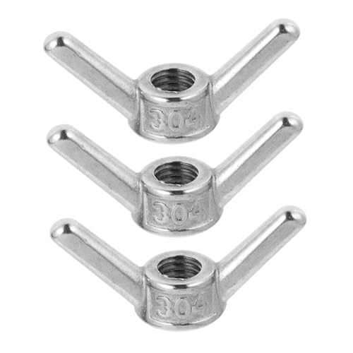 MAGICLULU 3 Stück Teiliges Edelstahl Flügelmuttern Handmuttern Rändelmutter mit Gewinde Werkzeugfrei Bedienbar Rutschfest für Häufige Montage und Demontage bei Maschinen und Displays MAGICLULU 3 Stück Teiliges Edelstahl Flügelmuttern Handmuttern Rändelmutter mit Gewinde Werkzeugfrei Bedienbar Rutschfest für Häufige Montage und Demontage bei Maschinen und Displays von MAGICLULU