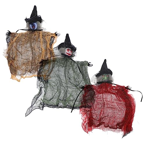 MAGICLULU 3 Stück Teiliges Halloween Deko Hängende Geisterfigur Gruselige Hängedekoration Rot Orange Grün für Party Zimmer Fenster MAGICLULU 3 Stück Teiliges Halloween Deko Hängende Geisterfigur Gruselige Hängedekoration Rot Orange Grün für Party Zimmer Fenster von MAGICLULU