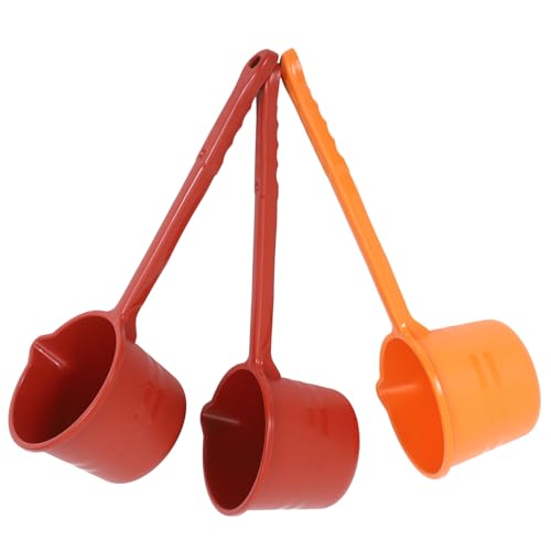 MAGICLULU 3 Stück Teiliges Set Kunststoff Wasserschöpfer mit Langem Griff Leicht und Robust für Haushalt Gartenbewässerung und Haarwäsche Praktischer Wasserschöpflöffel Rot und Orange MAGICLULU 3 Stück Teiliges Set Kunststoff Wasserschöpfer mit Langem Griff Leicht und Robust für Haushalt Gartenbewässerung und Haarwäsche Praktischer Wasserschöpflöffel Rot und Orange von MAGICLULU