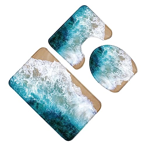 MAGICLULU 3 Stück Teiliges Wc Vorleger Set mit Rutschfestem Waschbarem Badteppich und Closestool Deckelbezug Starke Wasseraufnahme Formstabil für Badezimmerboden MAGICLULU 3 Stück Teiliges Wc Vorleger Set mit Rutschfestem Waschbarem Badteppich und Closestool Deckelbezug Starke Wasseraufnahme Formstabil für Badezimmerboden von MAGICLULU