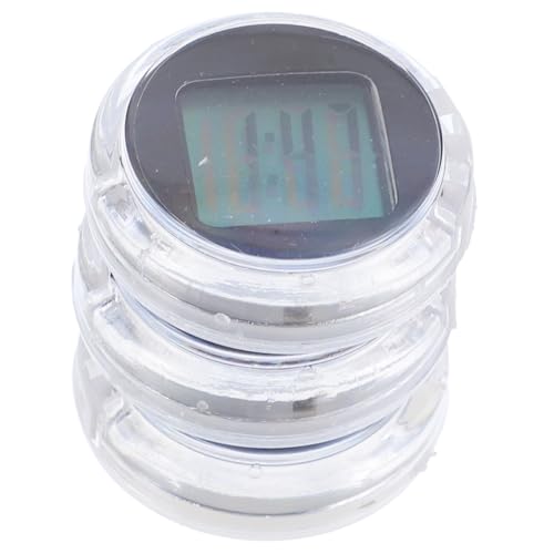 MAGICLULU 3 Stück Wasserdichte Mini-digitaluhren zum Aufkleben Flache Auto Motorrad-uhr aus Langlebigem Abs Klare Anzeige mit Großen Ziffern Praktische Kompakte Elektronische Uhr für von MAGICLULU