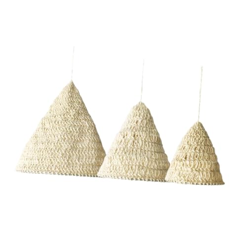 MAGICLULU 3 Stück Weiße Gehäkelte Lampenschirme Handgefertigt Boho Stil mit Retro Hanfseil für Wohnzimmer Schlafzimmer Dekorative Hängelampe Kegelförmiger Lichtschutz MAGICLULU 3 Stück Weiße Gehäkelte Lampenschirme Handgefertigt Boho Stil mit Retro Hanfseil für Wohnzimmer Schlafzimmer Dekorative Hängelampe Kegelförmiger Lichtschutz von MAGICLULU
