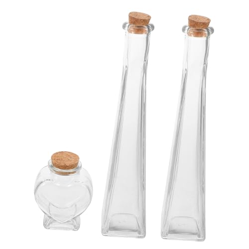 MAGICLULU 3-teiliges Set Hochzeitssandzeremonie-flasche Ziehen Um Tablett Favorisieren Sandzeremonie-kit Für Die Hochzeit Mini Dekorativ Oval Geformt Bahnhof Drifting Mit Transparent Glas von MAGICLULU