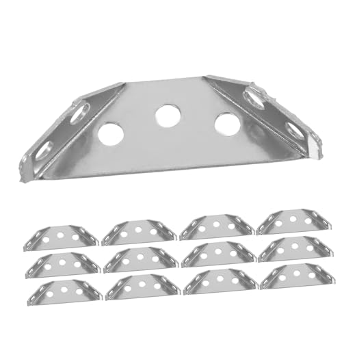 MAGICLULU 30 Stück Edelstahl Möbel Eckverbinder mit Schrauben Dreiseitige Winkelhalter Verstärkte Eckwinkel für Schränke Schubladen Tische und Stühle Langlebige Verbindungselemente Silber von MAGICLULU