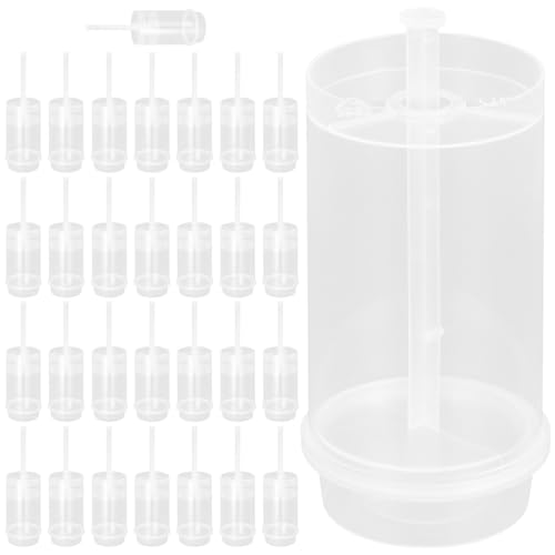 MAGICLULU 30 Stück Kuchenformen Runder Push-zylinder Zum Backen Kuchen-push-up-formen Runder Kuchenschieber Push-kuchenbehälter Kuchenbehälter von MAGICLULU