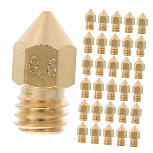 MAGICLULU 30 Stück Teiliges Drucker Extruder Düsen Gewinde Präzisionsdüsen für Filament Korrosionsbeständig Verschleißfest mit Glatter Innenfläche für Blockierfreies Drucken von MAGICLULU