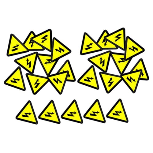MAGICLULU 30 Stück Teiliges Selbstklebende Elektrische Warnaufkleber Wetterfeste Gelbe Dreiecksschilder mit Blitzsymbol Langlebige Sicherheitsetiketten für Elektroanlagen Innen Außenbereich MAGICLULU 30 Stück Teiliges Selbstklebende Elektrische Warnaufkleber Wetterfeste Gelbe Dreiecksschilder mit Blitzsymbol Langlebige Sicherheitsetiketten für Elektroanlagen Innen Außenbereich von MAGICLULU
