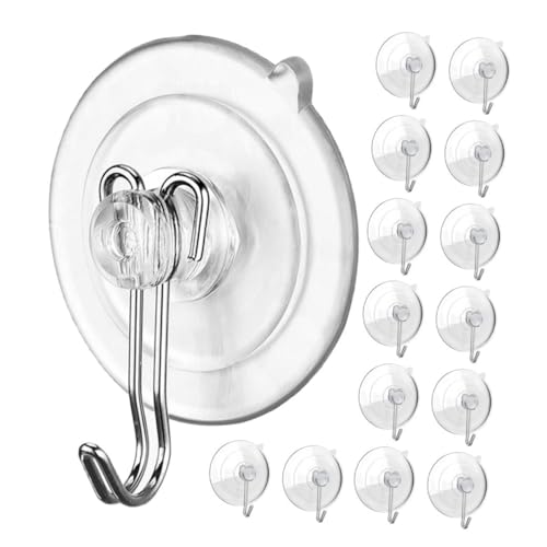 MAGICLULU 30 Stück Transparente Dicke Saugnapf Haken Wiederverwendbar Hohe Tragkraft für Glatte Oberflächen Wie Glas Fliesen für Bad Küche Dusche Fenster und Türen Klare Optik MAGICLULU 30 Stück Transparente Dicke Saugnapf Haken Wiederverwendbar Hohe Tragkraft für Glatte Oberflächen Wie Glas Fliesen für Bad Küche Dusche Fenster und Türen Klare Optik von MAGICLULU