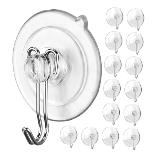 MAGICLULU 30 Stück Verdickte Transparente Saugnäpfe Saugnapf Für Glasfenster Glasfenster Saughaken Fenster Aufhänge Saugnäpfe Haken Fensterhaken Eisen von MAGICLULU