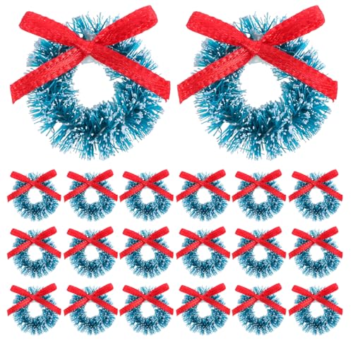 MAGICLULU 30 Stück kleine Weihnachtskränze: 3 cm Mini-Weihnachtskranz mit Schleife – Künstliche Grüngirlande für Feiertags- und Neujahrsdekoration MAGICLULU 30 Stück kleine Weihnachtskränze: 3 cm Mini-Weihnachtskranz mit Schleife – Künstliche Grüngirlande für Feiertags- und Neujahrsdekoration von MAGICLULU