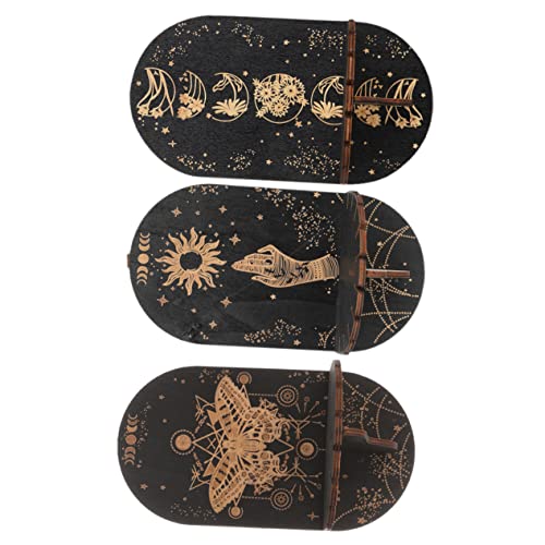 MAGICLULU 3Stücke Teiliges Böhmisches Wandschelf Für Holzregal Mit Mondphasen Für Stilvolle Aufbewahrung Und Wohnkultur Für Wohnzimmer Und Kreative Räume von MAGICLULU