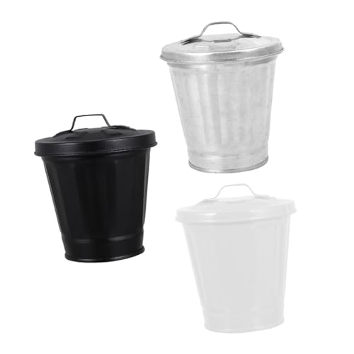 MAGICLULU Schreibtisch Bin Mini Mülleimer Blumentopf Abfall Container Deckel Modische Kompakte von MAGICLULU