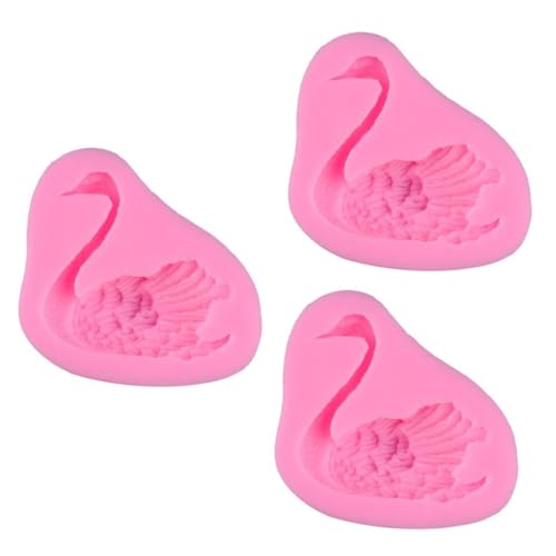 MAGICLULU 3 Stücke 3d Schwan Fondant Formen Silikon Ideal Für Jungen Und Mädchen Erwachsene Kuchen Dekoration von MAGICLULU