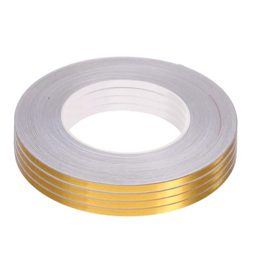 MAGICLULU 4 Rollen Selbstklebendes Wasserdichtes Gold Dichtungsband Robuste Fliesen Wanddekorationslinie für Nahtlose Versiegelung Vielseitig für Küche Bad Wohnzimmer und Möbel Geeignet von MAGICLULU