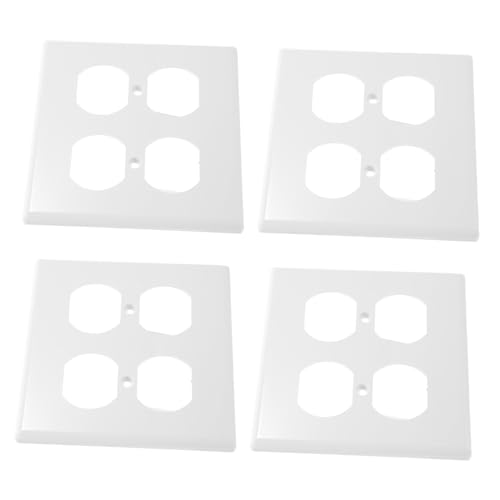 MAGICLULU 4 STÜCKE Teiliges Unzerbrechliche Wandplatten Fach Schalter und Steckdosen mit Kratzfester Oberfläche Inklusive Farblich Passender Schrauben Langlebig und Einfach zu Montieren von MAGICLULU