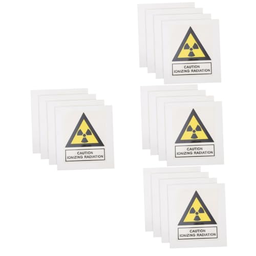 MAGICLULU 4 Sätze Strahlungswarnaufkleber Reflektierende Aufkleber Vorsicht Für Bootsschilder Elektrisches Warnschild Selbstklebende Warnaufkleber Warnaufkleber 4 Stück * 4 von MAGICLULU