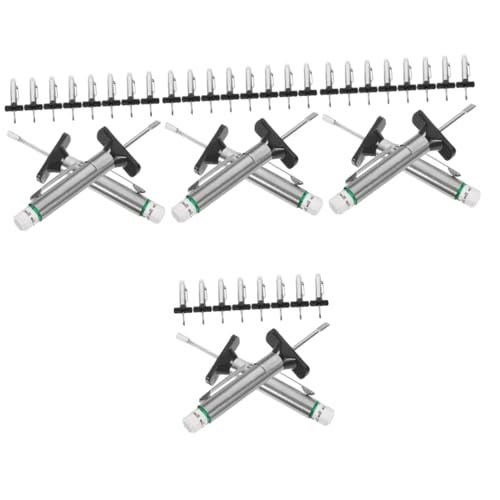 MAGICLULU 4 Sätze Trittlineal Messgerät Reifenmesstiefe Werkzeug Zur Messung Des Reifenprofils Reifengewinde-tiefenmesser Reifenprofilmesser Reifenverschleiß Rostfreier Stahl 10 Stück * 4 von MAGICLULU