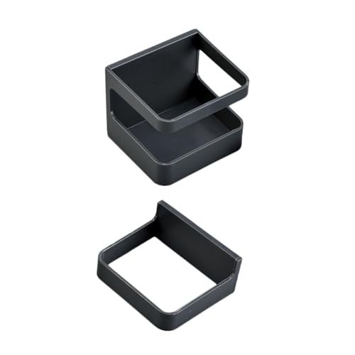 MAGICLULU 4 Sätze Wandmontierter Regenschirmhalter Schwarz Platzsparender Schirmständer mit Ablagefach Wasserauffangend Vielseitig Nutzbar für Flur Küche und Badezimmer von MAGICLULU