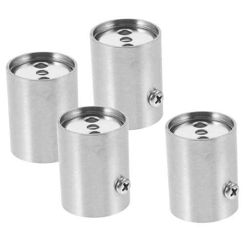 MAGICLULU 4 Stck. Stainless Steel Kleiderstangenhalter Robuste Wandhalterung für Duschvorhangstangen und Schrankrohre Flansch Langlebig und für Vielseitige Anwendungen von MAGICLULU