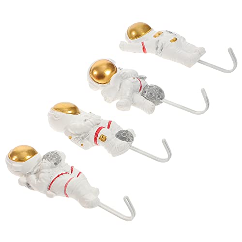 MAGICLULU 4stücke Astronaut Wandhaken Aus Resin Garderobenhaken Für Diy Haken Zum Aufhängen Von Hüten Und Schlüsseln von MAGICLULU