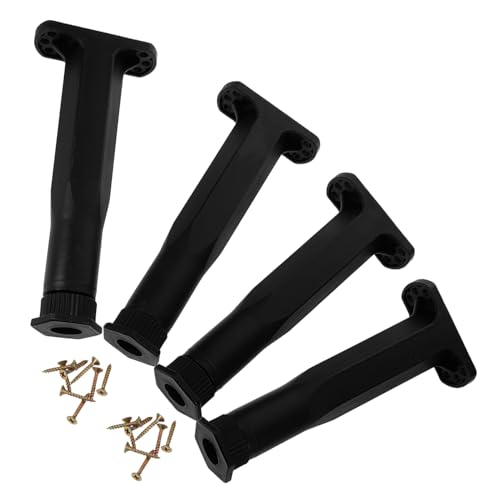 MAGICLULU 4 Stück Bettstützbeine Höhenverstellbare Beine Kommodenbeine Bettrahmenstütze DIY Möbelbeine Verstellbare Möbelbeine Waschtischfüße Verstellbare Stützfüße Bettrahmenbeine von MAGICLULU
