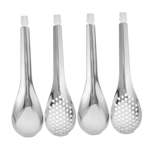 MAGICLULU 4 Stück Edelstahl Sieb Suppenlöffel set Ergonomisch Leicht Vielseitig für Kochen Servieren Filtern Geeignet für Haushalt Restaurant Buffet Party MAGICLULU 4 Stück Edelstahl Sieb Suppenlöffel set Ergonomisch Leicht Vielseitig für Kochen Servieren Filtern Geeignet für Haushalt Restaurant Buffet Party von MAGICLULU
