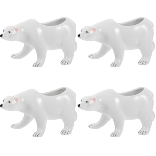 MAGICLULU 4 Stück Eisbär-Blumentopf Anlage tragen drinnen saftig Polar- Blumentopf aus Keramik Keramik-Sukkulenten-Pflanztopf Pflanztöpfe Sukkulenten Töpfe Sukkulententopf aus Keramik Weiß MAGICLULU 4 Stück Eisbär-Blumentopf Anlage tragen drinnen saftig Polar- Blumentopf aus Keramik Keramik-Sukkulenten-Pflanztopf Pflanztöpfe Sukkulenten Töpfe Sukkulententopf aus Keramik Weiß von MAGICLULU