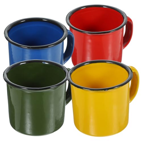 MAGICLULU 4stücke Emaille-wasserbecher Multifunktions-kaffeebecher Verdickte Milchbecher Partyzubehör Retro-becher Praktische Saftbecher Tragbare Becher MAGICLULU 4stücke Emaille-wasserbecher Multifunktions-kaffeebecher Verdickte Milchbecher Partyzubehör Retro-becher Praktische Saftbecher Tragbare Becher von MAGICLULU