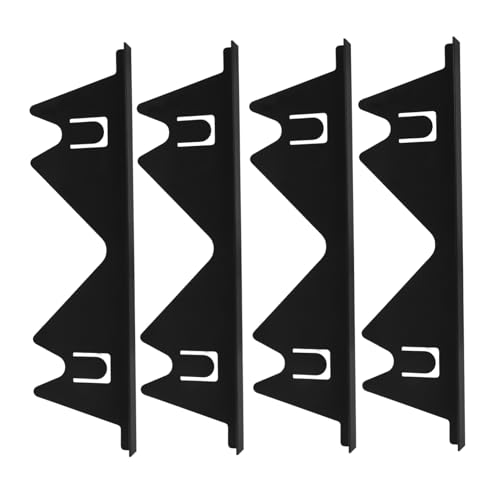 MAGICLULU 4 Stück Gasherd-Kartenstreifen Herd Ofen Klimaanlage Abdeckung Ofen Toaster Staubschutzofen Herd-Zwischenraumabdeckungen Küchenherd Thekenspaltabdeckung Rostfreier Stahl Black von MAGICLULU
