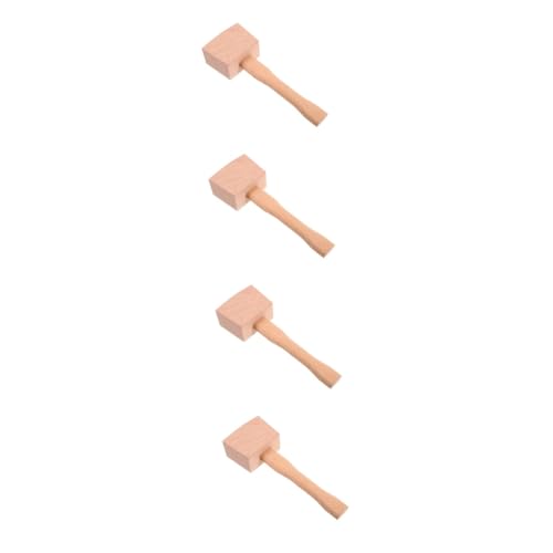 MAGICLULU 4 Stück Holzhammer Buchenholz Ergonomischer Griff Handgefertigtes Werkzeug für Holzarbeiten Langlebig und Robust für und Heimwerker von MAGICLULU
