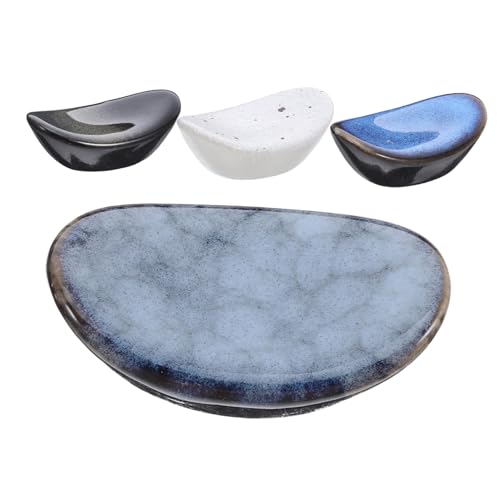 MAGICLULU 4 Stück Keramik Essstäbchenablage Keramik Essstäbchenablage Chinesisches Porzellangeschirr Schreibtisch Dekorative Gabelablage Löffel Und Gabelhalter von MAGICLULU