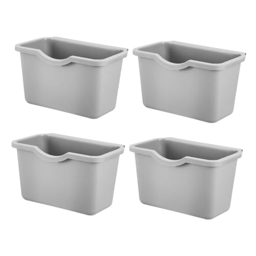 MAGICLULU 4 Stück Kleine Hängende Abfalleimer aus Kunststoff Wandmontierter Küchenkompostbehälter Platzsparender Abfalleimer für Küche Bad Schrank von MAGICLULU