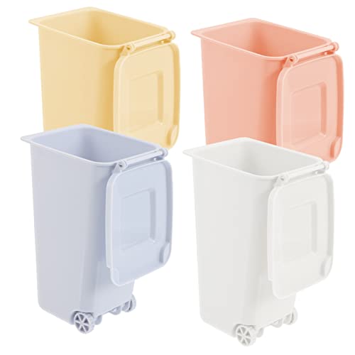 MAGICLULU 4 Stück Mini Mülleimer mit Deckel Tischabfalleimer für Büro und Zuhause Kleine Abfallbehälter Weiß Gelb und Blau für Schreibtisch und Badezimmer Praktische und Stilvolle Mülltonnen MAGICLULU 4 Stück Mini Mülleimer mit Deckel Tischabfalleimer für Büro und Zuhause Kleine Abfallbehälter Weiß Gelb und Blau für Schreibtisch und Badezimmer Praktische und Stilvolle Mülltonnen von MAGICLULU