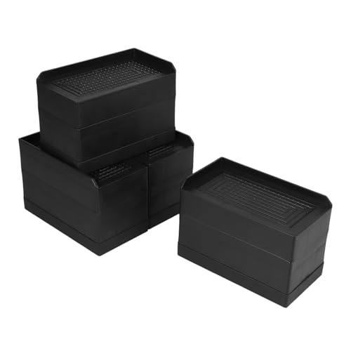 MAGICLULU 4 Stück Möbel Erhöhungsblöcke Stabile Betthöhen Erhöhung Universelle Sofa und Stuhl Untersetzer rutschfest Stapelbar für Betten Tische Schreibtische und Wohnmöbel von MAGICLULU